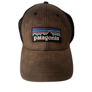 Patagonia Brown P-6 Logo Lo Pro Trucker Hat
